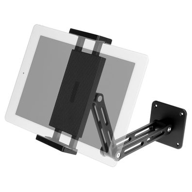 QWORK Aluminium Tablet-Wandhalterung, 360° drehbar, höhenverstellbar & faltbar