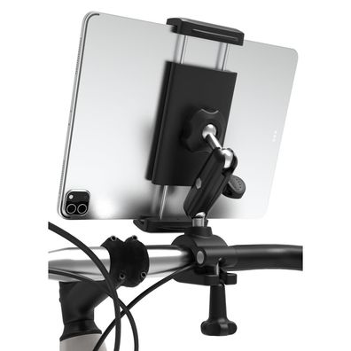 Lyfpoom Fahrrad Lenker Tablet Halterung mit stoßfestem Metallarm für 4-12,9