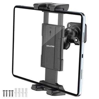 OHLPRO Tablet Wandhalterung mit 5cm Verstellarm, 360° drehbar, für Geräte von
