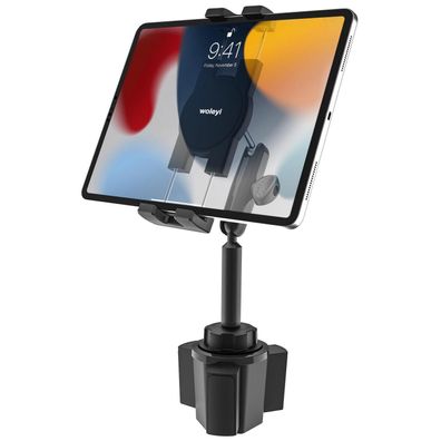 woleyi Tablet Halterung Auto Getränkehalter Heavy Duty mit Metallarm für 4-12.9