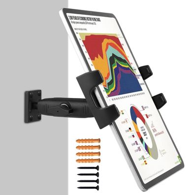 Peastrex Tablet Wandhalterung mit langem Arm, 360 Grad verstellbar für 4-13,5