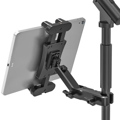 Jubor Tablet Halterung für Mikrofonständer, 360° drehbar, verstellbar für