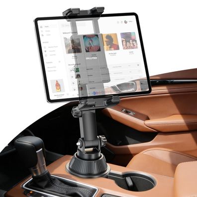 OHLPRO Tablet Halterung für Auto Getränkehalter - Verstellbarer Arm für 5-13