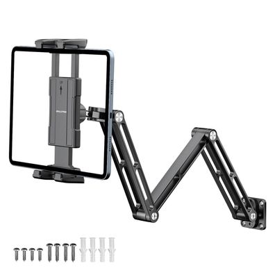 OHLPRO Tablet Wandhalterung Aluminium, verstellbar & 360° drehbar, für 5-13