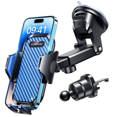 Vanmass Handyhalterung Auto Upgrade 4in1 mit starkem Saugnapf & Lüftungshaken