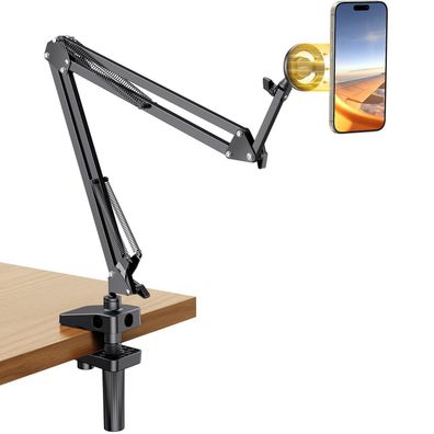 UGREEN Magsafe Handyhalterung Bett Schwanenhals mit Metallringen, stabiler Arm