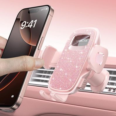 MRGLAS 2025 Handyhalterung Auto Lüftung: Metallhaken, Einhandbedienung