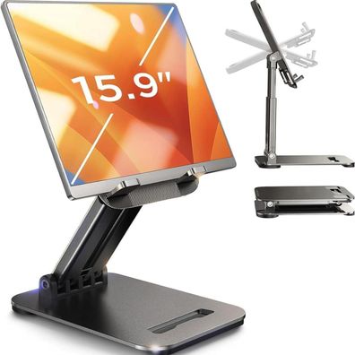 LISEN Verstellbare iPad Halterung für Schreibtisch, Büro & Küche - Schwarz