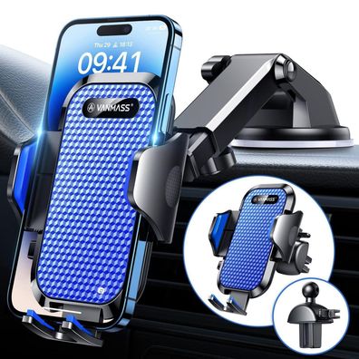 Vanmass Handyhalterung Auto 2026 Upgrade - Super Stabil 3in1 (Saugnapf
