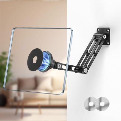 OHLPRO Magnetische Tablet Wandhalterung aus Aluminium, 360° drehbar, ausziehbar