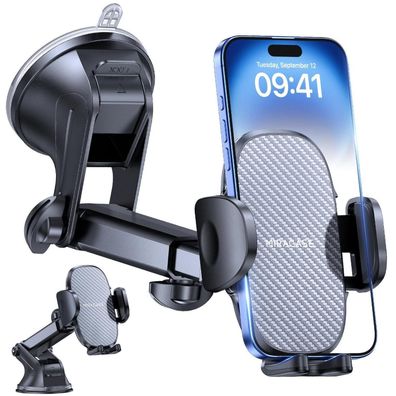 Miracase Handyhalterung fürs Auto mit verbessertem Saugnapf, 360° drehbar, für