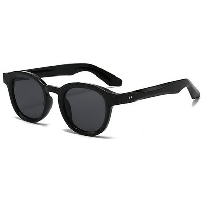 LOJUDI Retro Runde Sonnenbrille Damen Herren - 70er Jahre Vintage Stil mit UV