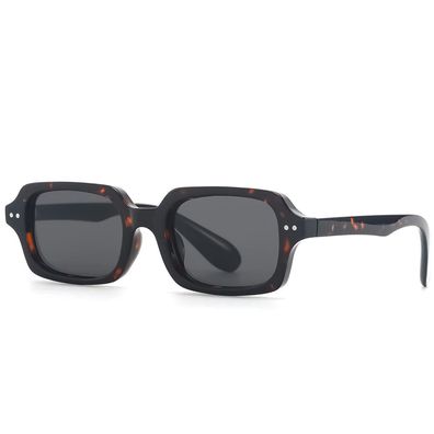 LOJUDI Retro Sonnenbrille Eckig für Damen und Herren - Getönte Gläser, UV400
