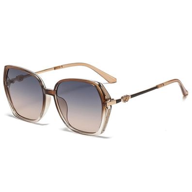 LOJUDI Damen Sonnenbrille Groß - Trendy Schmetterlingsform, Eckig, UV Schutz