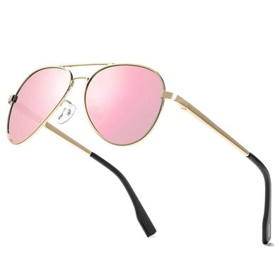 LOJUDI Pilotenbrille Polarisiert Herren Damen Fliegerbrille Retro UV400 Schutz