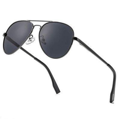 LOJUDI Pilotenbrille Polarisiert Herren Damen Fliegerbrille Retro UV400 Schutz