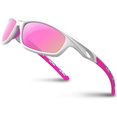 RIVBOS Polarisierte Sport-Sonnenbrille für Herren, TR90 Unzerbrechlicher