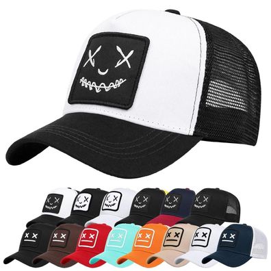 Enwokran Baseballkappe Herren mit skurrilem Stickdesign, Unisex Hip Hop Trucker