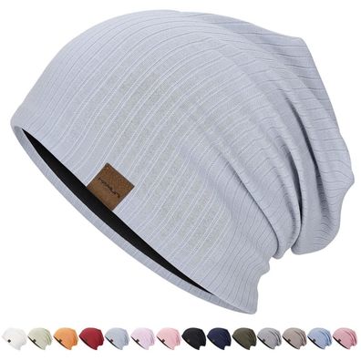 HAMUNI Slouchy Beanie Mütze für Damen und Herren, weich, atmungsaktiv