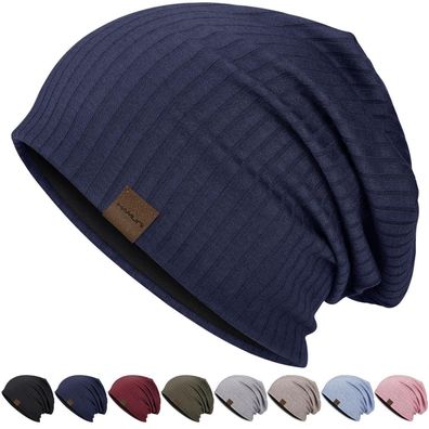 HAMUNI Slouchy Beanie Mütze für Damen und Herren - Weich, leicht und