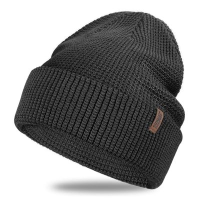Outdoor Shaping Merino Wool Beanie - Warme Strickmütze mit Flip-Up Bündchen für
