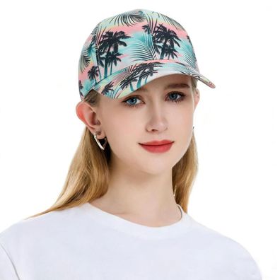 ZLYC Damen Sommer Baseball Cap - Atmungsaktives Basecap mit Blumenmuster und
