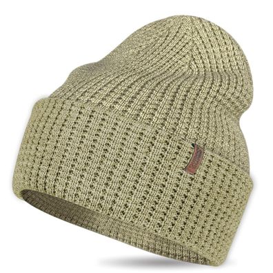 Outdoor Shaping Beanie Mütze aus Merino Wolle, dehnbar, weich, Unisex, Hellgrün