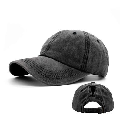 Ruyosn Basecap für Damen mit Zopfloch - Vintage, atmungsaktiv, verstellbar