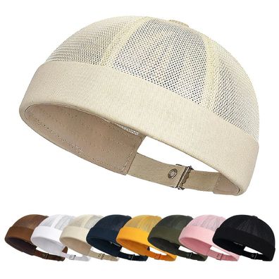 Enwokran Docker Cap Unisex UV-Schutz Sommer Hafenmütze Fischermütze Beige