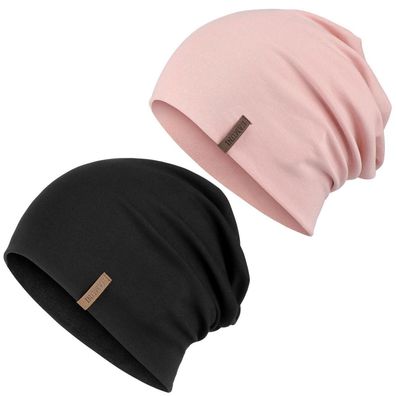 HAMUNI Damen Herren Mütze - Weiche, dünne Baumwoll-Longbeanie, atmungsaktiv