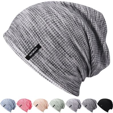 HAMUNI Slouch Beanie Mütze Damen Herren - Leicht, Winddicht, Dünn, Atmungsaktiv