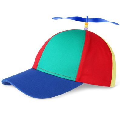 Aomig Propeller Mütze, bunte Hubschraubermütze, Party Cap für Erwachsene