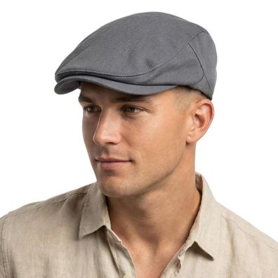 HIQIU Schiebermütze Herren mit Futter - Gatsby Golf Barett Kappe Flatcap Lässig