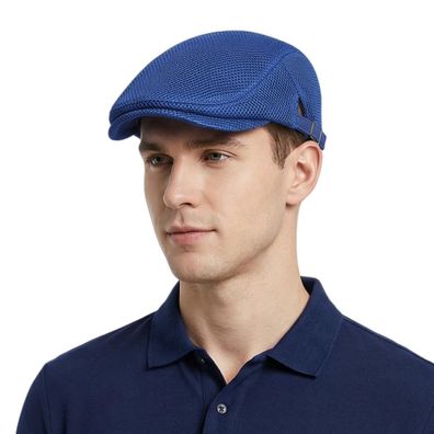 HIQIU Unisex Schirmmütze Baskenmütze Atmungsaktiv Mesh, Flatcap Herren Sommer