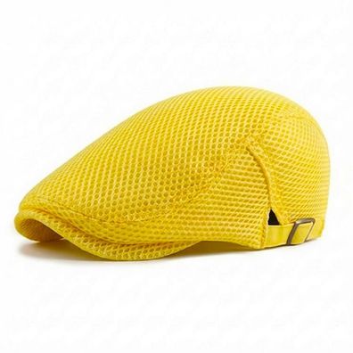 HIQIU Unisex Schirmmütze Baskenmütze Atmungsaktiv Mesh, Flatcap Herren Sommer