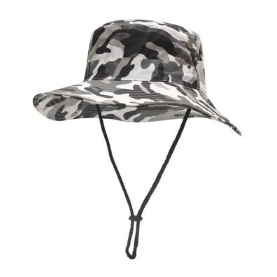 ZLYC Herren Camouflage Sonnenhut Safari Hut Mesh Outdoorhut Boonie Hut mit 8cm