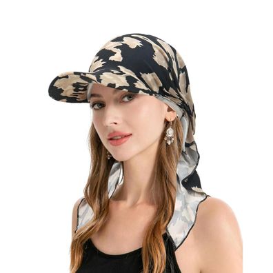 ZLYC Damen Chemo Kopfbedeckung mit Krempe und Visier, Beanie im