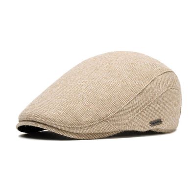HIQIU Herren Winter Schiebermütze Barett Cap - Flat Cap Newsboy Driving Cabbie