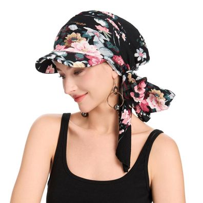 ZLYC Damen Chemo Kopfbedeckung mit Krempe und Visier - Elegant & Bequem