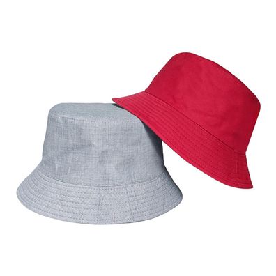 HIQIU Umkehrbarer Fischerhut Unisex, Rot - Faltbarer Sonnenhut für Damen und