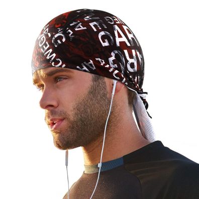 Arcweg Bandana Cap Laufmütze Rot - Atmungsaktiv, Schnelltrocknend, UV Schutz