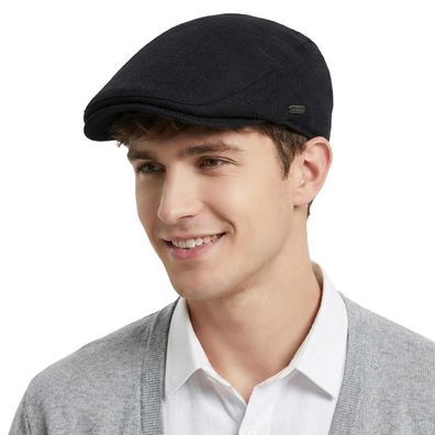 HIQIU Herren Schiebermütze Winter Flat Cap Barett Cap Newsboy Driving Cabbie