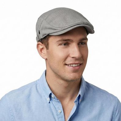 Budubibi Herren Baumwolle Flatcap Sommer Schirmmütze Newsboy Cap Verstellbare
