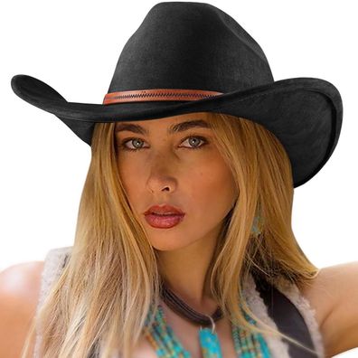 Dreshow Damen Fedora Hut mit breiter Krempe, Retro Panama Schlapphut mit