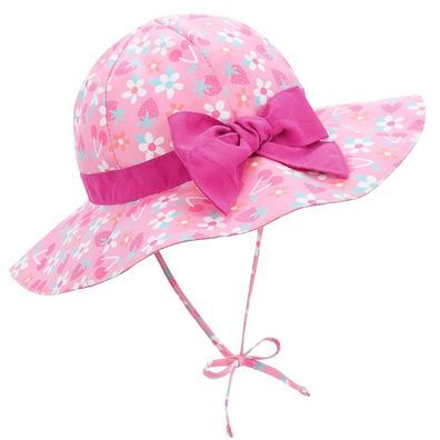Durio Baby Sonnenhut Mädchen Jungen Kinder UPF 50 Sommer Fischerhut mit breiter