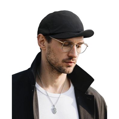 Clakllie Herren Basecap mit kurzer Krempe, 6 Panel, UPF50 + , leichte Sport