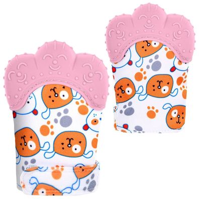 Vicloon Baby Beißhandschuhe, 2 Stück BPA-frei, beruhigen wundes Zahnfleisch