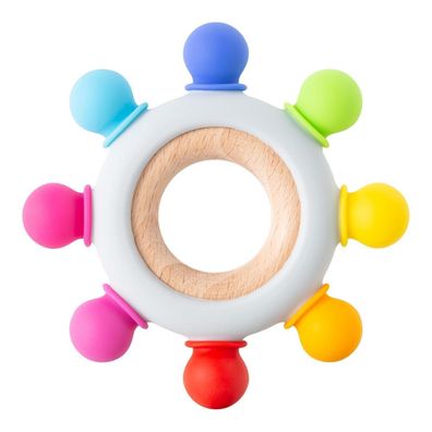 Arudyo Beißring aus Silikon BPA-frei, Baby Spielzeug Ruder Greifling für Zahnen