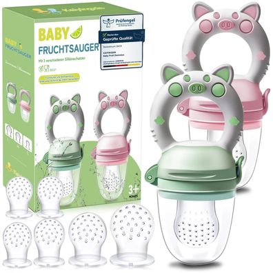 Kaiyingxin Fruchtsauger Baby (2 Stück) - Obstschnuller für Babys ab 3 Monaten