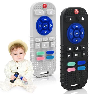 AiTuiTui Baby Beißringe Zahnhilfe aus lebensmittelechtem Silikon, Fernbedienung